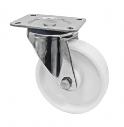 Heavy Duty Casters Stainless Steel Caster 125mm/150mm/200mm Swivel Nylon Casters 200-400kgs Loading Capacity European L1 Series SUS304