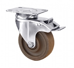 Stainless Steel Caster 3/4/5 inch Hi-tempreture Brown PA Brake Casters American 2 Series SUS304