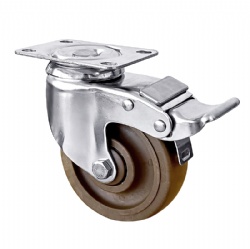 Stainless Steel Caster 3/4/5 inch Hi-tempreture PA BrakeCasters American 2 Series SUS304