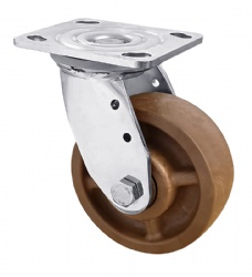 Stainless Steel Caster 4/5/6/8 inch High-temperature Brown PA Swivel Casters American 4 Series SUS304