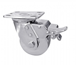 Heavy Duty Casters Pure Stainless Steel Caster 4/5/6/8 inch Casters with Brake American 4 Series SUS304