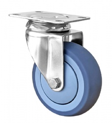 European EP Series SUS304 Casters Stainless Steel Caster 3/4/5 inch Swivel Casters TPR Casters Wheels