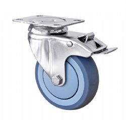 European EP Series SUS304 Casters Stainless Steel Caster 3/4/5 inch Casters with Brake TPR Casters Wheels