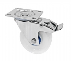 Heavy Duty Casters Casters Stainless Steel Caster 80mm/100mm/125mm Nylon Casters with Brake European L Series SUS304