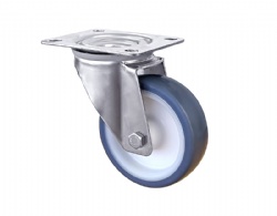 Medium Duty Casters Casters Stainless Steel Caster 80mm/100mm/125mm Swivel TPR Casters European L Series SUS304