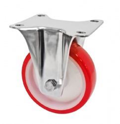 Medium Duty Casters Casters Stainless Steel Caster 80mm/100mm/125mm Rigid Red PU Casters European L Series SUS304