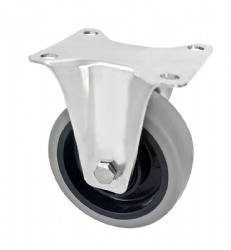 Medium and Heavy Duty Casters Stainless Steel Caster 80mm/100mm/125mm Rigid Nylon Casters 100-300kgs Loading Capacity European M Series SUS304